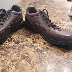 Rockport K71201 Eureka Brown Pebbled Leather Lace-Up Oxford Shoes Men's 12M